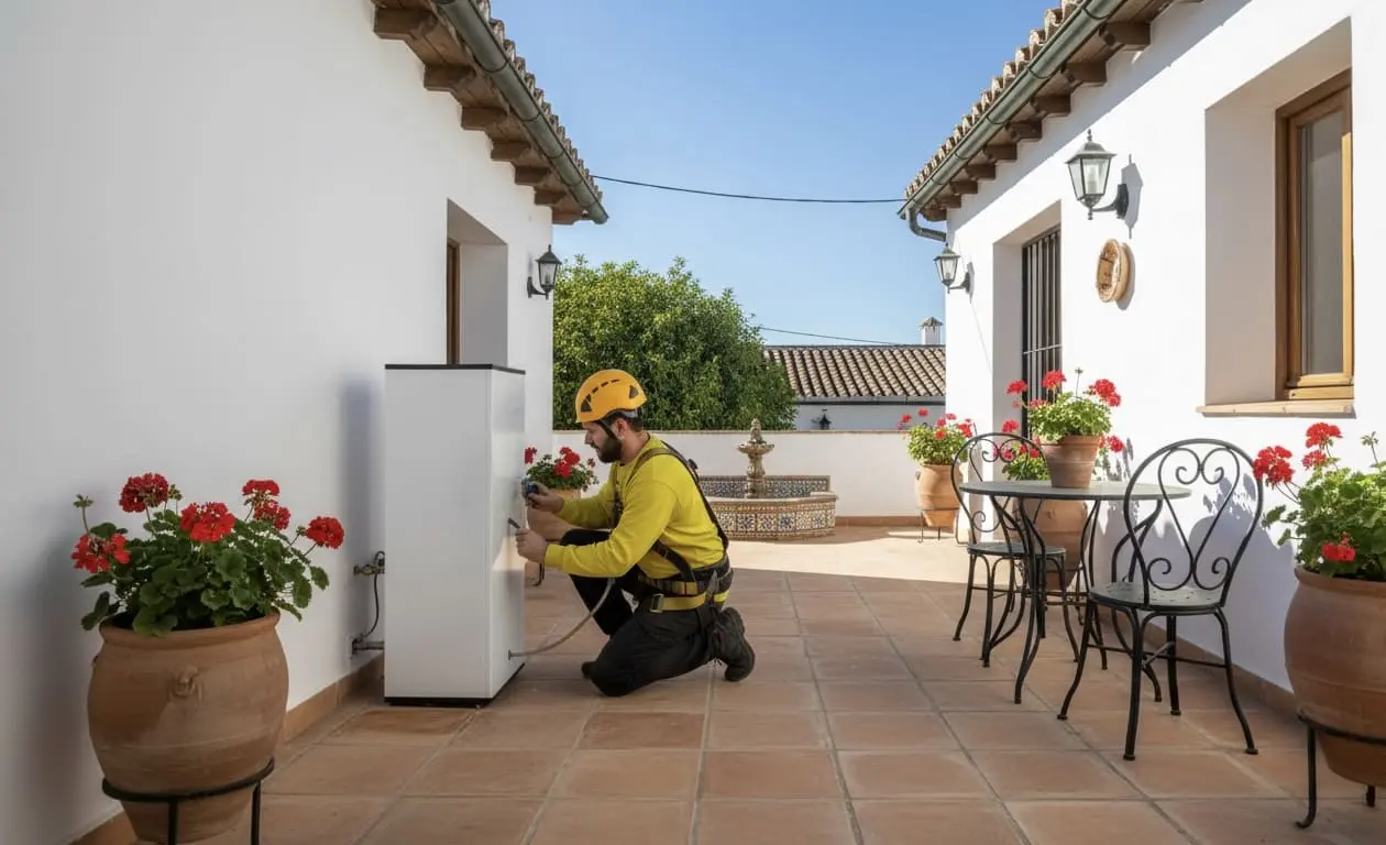 Sistema de aerotermia en Andalucía